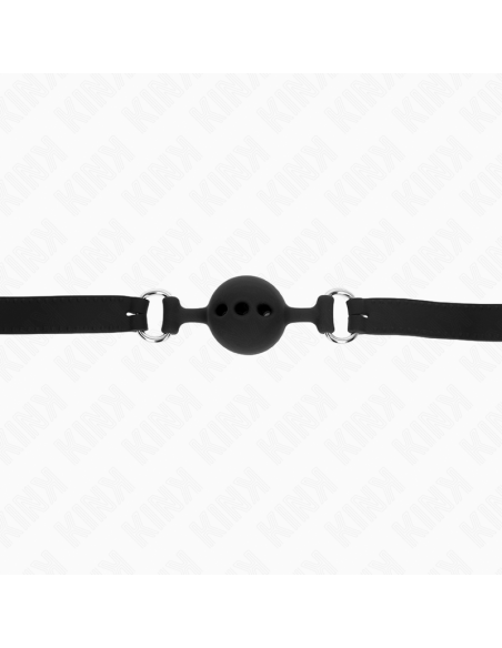 KINK MORDAZA 55 x 2 CM DE BOLA 4 CM DE SILICONA COMPLETA TALLA S NEGRO AJUSTABLE 35 51 CM KINK MORDAZA 55 x 2 CM DE BOLA 4 CM DE SILICONA COMPLETA TALLA S NEGRO AJUSTABLE 35 51 CM