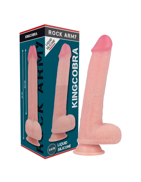ROCKARMY KINGCOBRA DILDO REALASTICO LIQUID SILICONE 24 CM O 477 CM