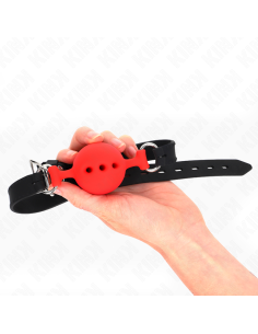 KINK MORDAZA 55 x 2 CM DE BOLA 45 CM DE SILICONA COMPLETA TALLA M ROJO AJUSTABLE 35 51 CM 2