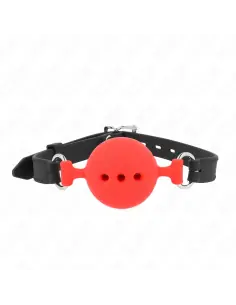 KINK MORDAZA 55 x 2 CM DE BOLA 5 CM DE SILICONA COMPLETA TALLA L ROJO AJUSTABLE 35 51 CM