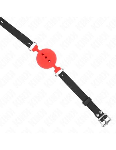 KINK MORDAZA 55 x 2 CM DE BOLA 5 CM DE SILICONA COMPLETA TALLA L ROJO AJUSTABLE 35 51 CM KINK MORDAZA 55 x 2 CM DE BOLA 5 CM DE SILICONA COMPLETA TALLA L ROJO AJUSTABLE 35 51 CM