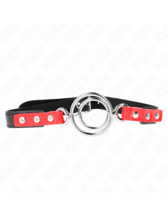 KINK MORDAZA CON MULTIPLES JUNTAS TORICAS 4 48 CM ROJO AJUSTABLE 38 X 56 CM