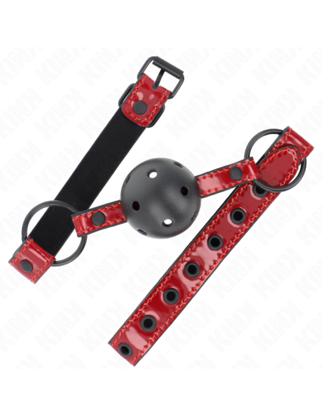 KINK MORDAZA DE BOLA 45 CM DE POLIPIEL BRILLANTE 635 X 2 CM AJUSTABLE 41 X 59 CM KINK MORDAZA DE BOLA 45 CM DE POLIPIEL BRILLANTE 635 X 2 CM AJUSTABLE 41 X 59 CM