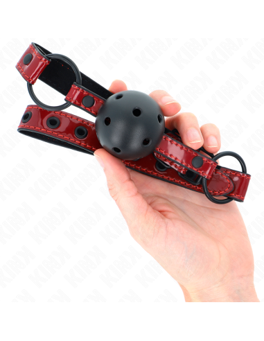 KINK MORDAZA DE BOLA 45 CM DE POLIPIEL BRILLANTE 635 X 2 CM AJUSTABLE 41 X 59 CM