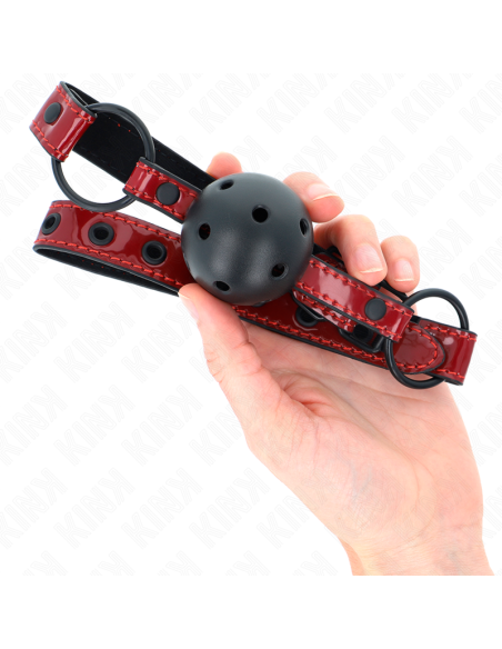 KINK MORDAZA DE BOLA 45 CM DE POLIPIEL BRILLANTE 635 X 2 CM AJUSTABLE 41 X 59 CM KINK MORDAZA DE BOLA 45 CM DE POLIPIEL BRILLANTE 635 X 2 CM AJUSTABLE 41 X 59 CM