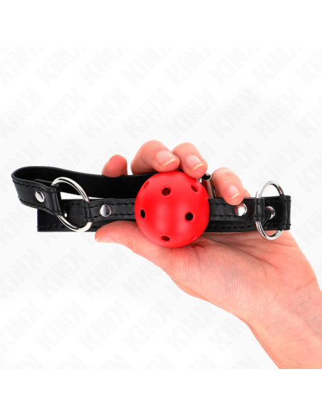 KINK MORDAZA DE BOLA 45 CM ROJA DURA HUECA MODELO 1 635 X 2 CM KINK MORDAZA DE BOLA 45 CM ROJA DURA HUECA MODELO 1 635 X 2 CM