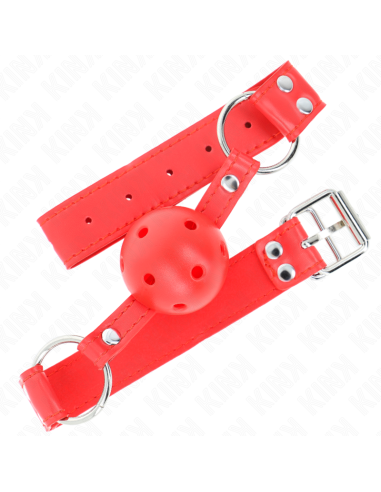 KINK MORDAZA DE BOLA 45 CM DURA HUECA ROJO COMPLETA 62 x 2 CM