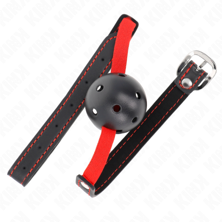 KINK MORDAZA DE BOLA 45 CM DURA HUECA CON CINTURON ELASTICO 56 x 15 CM