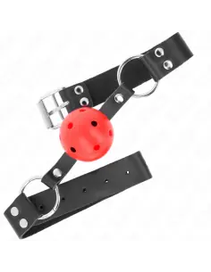 KINK MORDAZA DE BOLA 4 CM TRANSPIRABLE CON DOBLE REMACHE ROJO 62 x 25 CM AJUSTABLE 42 58 CM 2
