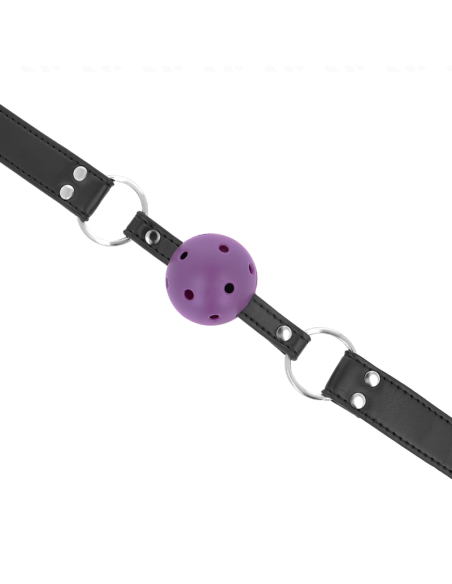 KINK MORDAZA DE BOLA 4 CM TRANSPIRABLE CON DOBLE REMACHE MORADO 62 x 25 CM AJUSTABLE 42 58 CM KINK MORDAZA DE BOLA 4 CM TRANSPIRABLE CON DOBLE REMACHE MORADO 62 x 25 CM AJUSTABLE 42 58 CM
