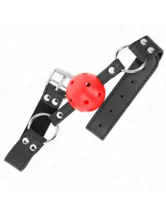 KINK MORDAZA DE BOLA 4 CM TRANSPIRABLE CON DOBLE REMACHE DE CUERO 62 x 25 CM AJUSTABLE 42 58 CM 2