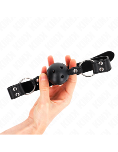 KINK MORDAZA DE BOLA 4 CM TRANSPIRABLE CON DOBLE REMACHE MODELO 1 NEGRO 62 x 25 CM AJUSTABLE 42 58 CM 2