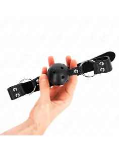 KINK MORDAZA DE BOLA 4 CM TRANSPIRABLE CON DOBLE REMACHE MODELO 1 NEGRO 62 x 25 CM AJUSTABLE 42 58 CM 2