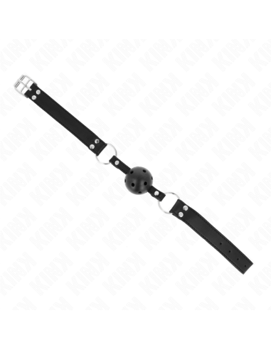 KINK MORDAZA DE BOLA 4 CM TRANSPIRABLE CON DOBLE REMACHE MODELO 1 NEGRO 62 x 25 CM AJUSTABLE 42 58 CM