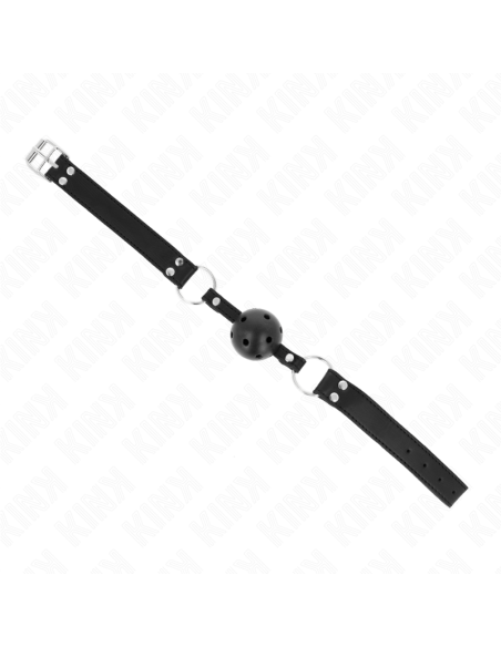 KINK MORDAZA DE BOLA 4 CM TRANSPIRABLE CON DOBLE REMACHE MODELO 1 NEGRO 62 x 25 CM AJUSTABLE 42 58 CM KINK MORDAZA DE BOLA 4 CM TRANSPIRABLE CON DOBLE REMACHE MODELO 1 NEGRO 62 x 25 CM AJUSTABLE 42 58 CM