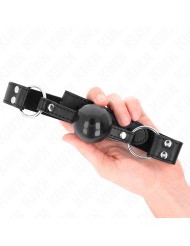KINK MORDAZA DE BOLA 4 CM SUAVE Y SOLIDA CON CORREA DE POLIPIEL 62 x 25 CM AJUSTABLE 42 58 CM