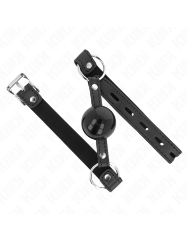 KINK MORDAZA DE BOLA 4 CM TPE CON CANDADO NEGRO 60 x 2 CM