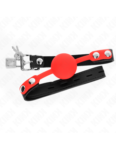 KINK MORDAZA DE BOLA 4 CM DE SILICONA CON CANDADO 60 x 2 CM