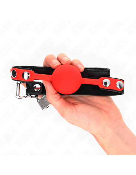 KINK MORDAZA DE BOLA 4 CM DE SILICONA CON CANDADO 60 x 2 CM KINK MORDAZA DE BOLA 4 CM DE SILICONA CON CANDADO 60 x 2 CM