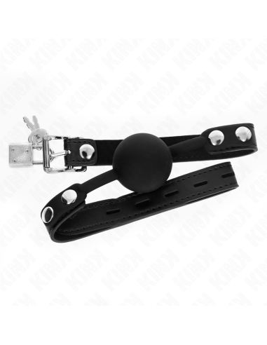 KINK MORDAZA DE BOLA 4 CM DE SILICONA MODELO 1 CON CANDADO 60 x 2 CM