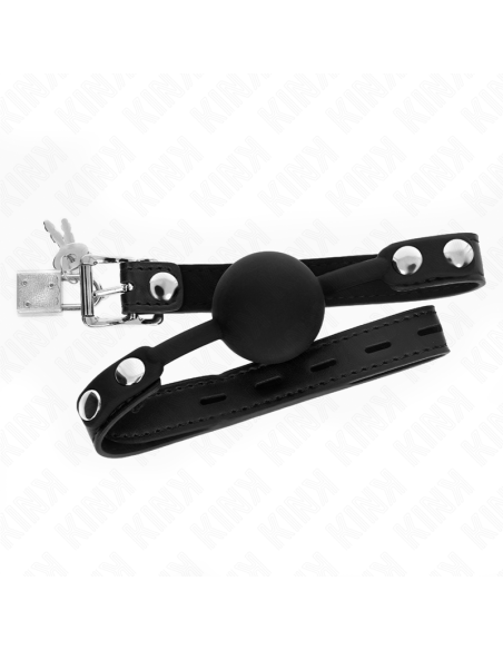 KINK MORDAZA DE BOLA 4 CM DE SILICONA MODELO 1 CON CANDADO 60 x 2 CM KINK MORDAZA DE BOLA 4 CM DE SILICONA MODELO 1 CON CANDADO 60 x 2 CM