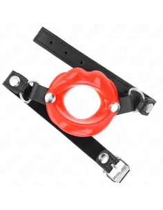 KINK MORDAZA LABIAL 8 CM CON CORREA DE POLIPIEL ROJO 63 x 2 CM AJUSTABLE 39 58 CM 2
