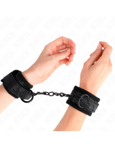 KINK MUNEQUERAS DE ENCAJE Y NEOPRENO AJUSTABLE NEGRO 20 29 CM X 5 CM