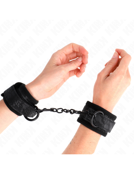 KINK MUNEQUERAS DE ENCAJE Y NEOPRENO AJUSTABLE NEGRO 20 29 CM X 5 CM KINK MUNEQUERAS DE ENCAJE Y NEOPRENO AJUSTABLE NEGRO 20 29 CM X 5 CM