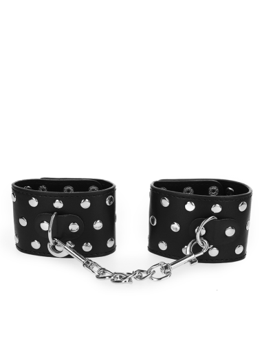 KINK MUNEQUERAS CON CIERRE A PRESION LLENO DE TACHUELAS AJUSTABLE NEGRO 19 24 CM X 55 CM