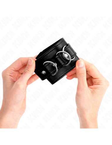 KINK MUNEQUERAS CON 3 ANILLAS EN D AJUSTABLE NEGRO 175 25 CM X 6 CM