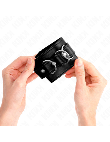 KINK MUNEQUERAS CON 3 ANILLAS EN D AJUSTABLE NEGRO 175 25 CM X 6 CM KINK MUNEQUERAS CON 3 ANILLAS EN D AJUSTABLE NEGRO 175 25 CM X 6 CM