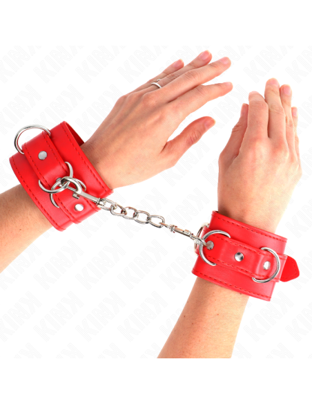 KINK MUNEQUERAS CON 3 ANILLAS EN D AJUSTABLE ROJO 175 25 CM X 6 CM KINK MUNEQUERAS CON 3 ANILLAS EN D AJUSTABLE ROJO 175 25 CM X 6 CM