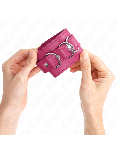 KINK MUNEQUERAS CON 3 ANILLAS EN D AJUSTABLE ROSA 175 25 CM X 6 CM KINK MUNEQUERAS CON 3 ANILLAS EN D AJUSTABLE ROSA 175 25 CM X 6 CM