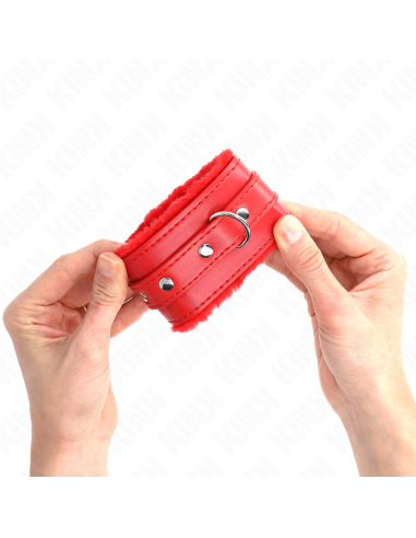 KINK MUNEQUERAS FORRADAS PREMIUM ROJO CON CORREA ROJO AJUSTABLE 17 29 CM X 6 CM