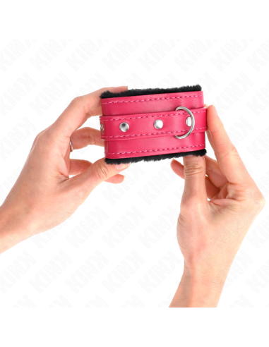 KINK MUNEQUERAS FORRADAS PREMIUM NEGRO CON CORREA FUCSIA AJUSTABLE 17 29 CM X 6 CM
