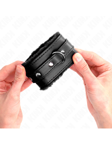 KINK MUNEQUERAS FORRADAS PREMIUM NEGRO CON CORREA NEGRO AJUSTABLE 17 29 CM X 6 CM