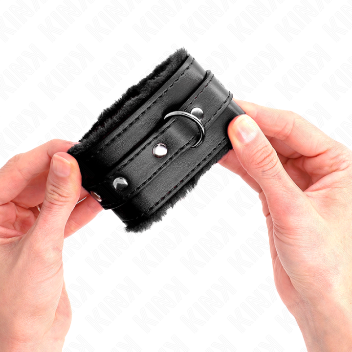 KINK MUNEQUERAS FORRADAS PREMIUM NEGRO CON CORREA NEGRO AJUSTABLE 17 29 CM X 6 CM