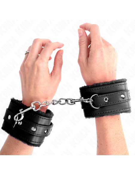 KINK MUNEQUERAS FORRADAS PREMIUM NEGRO CON CORREA NEGRO AJUSTABLE 17 29 CM X 6 CM