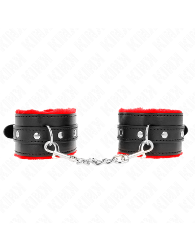 KINK MUNEQUERAS FORRADAS PREMIUM ROJO CON CORREA NEGRO AJUSTABLE 17 29 CM X 6 CM