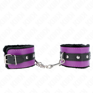 KINK MUNEQUERAS FORRADAS PREMIUM NEGRO CON CORREA VIOLETA NEGRO AJUSTABLE 17 29 CM X 6 CM