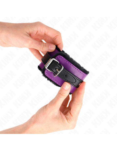 KINK MUNEQUERAS FORRADAS PREMIUM NEGRO CON CORREA VIOLETA NEGRO AJUSTABLE 17 29 CM X 6 CM KINK MUNEQUERAS FORRADAS PREMIUM NEGRO CON CORREA VIOLETA NEGRO AJUSTABLE 17 29 CM X 6 CM