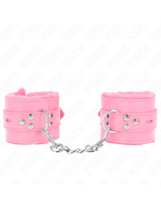 KINK MUNEQUERAS FORRADAS CON AGUJEROS CUADRADOS ROSA Y CORREA ROSA AJUSTABLE 17 29 CM X 6 CM