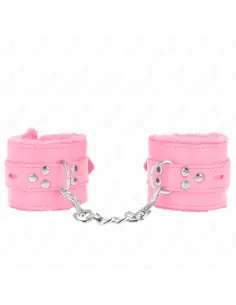 KINK MUNEQUERAS FORRADAS CON AGUJEROS CUADRADOS ROSA Y CORREA ROSA AJUSTABLE 17 29 CM X 6 CM