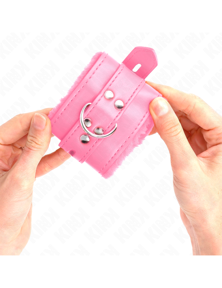 KINK MUNEQUERAS FORRADAS CON AGUJEROS CUADRADOS ROSA Y CORREA ROSA AJUSTABLE 17 29 CM X 6 CM KINK MUNEQUERAS FORRADAS CON AGUJEROS CUADRADOS ROSA Y CORREA ROSA AJUSTABLE 17 29 CM X 6 CM