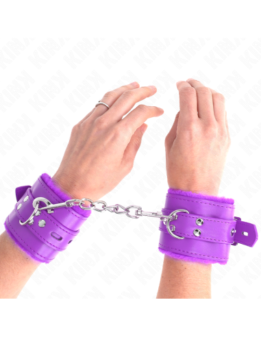 KINK MUNEQUERAS FORRADAS CON AGUJEROS CUADRADOS VIOLETA Y CORREA VIOLETA AJUSTABLE 17 29 CM X 6 CM