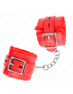 KINK MUNEQUERAS FORRADAS CON AGUJEROS CUADRADOS ROJO Y CORREA ROJO AJUSTABLE 17 29 CM X 6 CM 2
