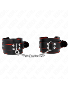 KINK MUNEQUERAS NEGRO CON DETALLES EN ROJO AJUSTABLE 20 28 CM X 55 CM
