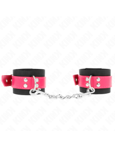 KINK MUNEQUERAS DE NYLON NEGRO CON CORREA POLIPIEL FUSCIA AJUSTABLE 19 29 CM X 51 CM