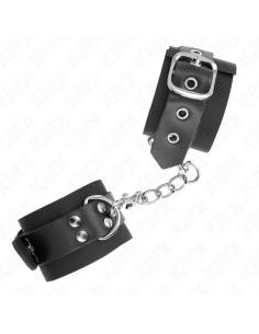 KINK MUNEQUERAS DE NYLON NEGRO CON CORREA CUERO NEGRO AJUSTABLE 19 29 CM X 51 CM 2