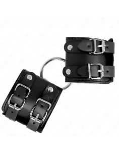 KINK MUNEQUERAS FIJAS CON ANILLA Y TACHUELAS NEGRO AJUSTABLE 17 22 CM X 65 CM 2